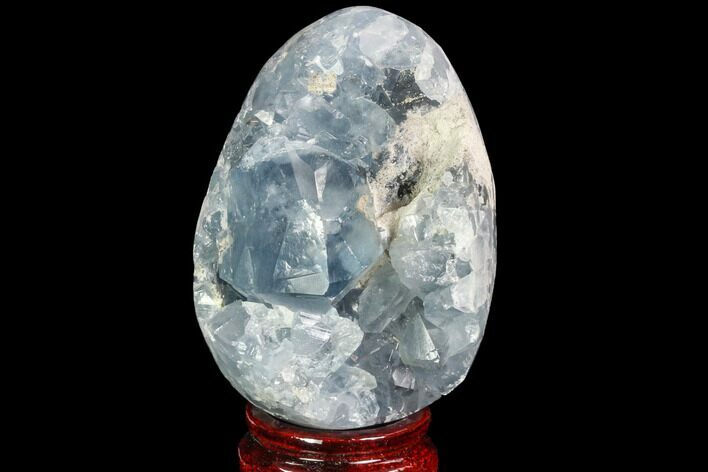 Crystal Filled Celestine (Celestite) Egg Geode - Madagascar #100068